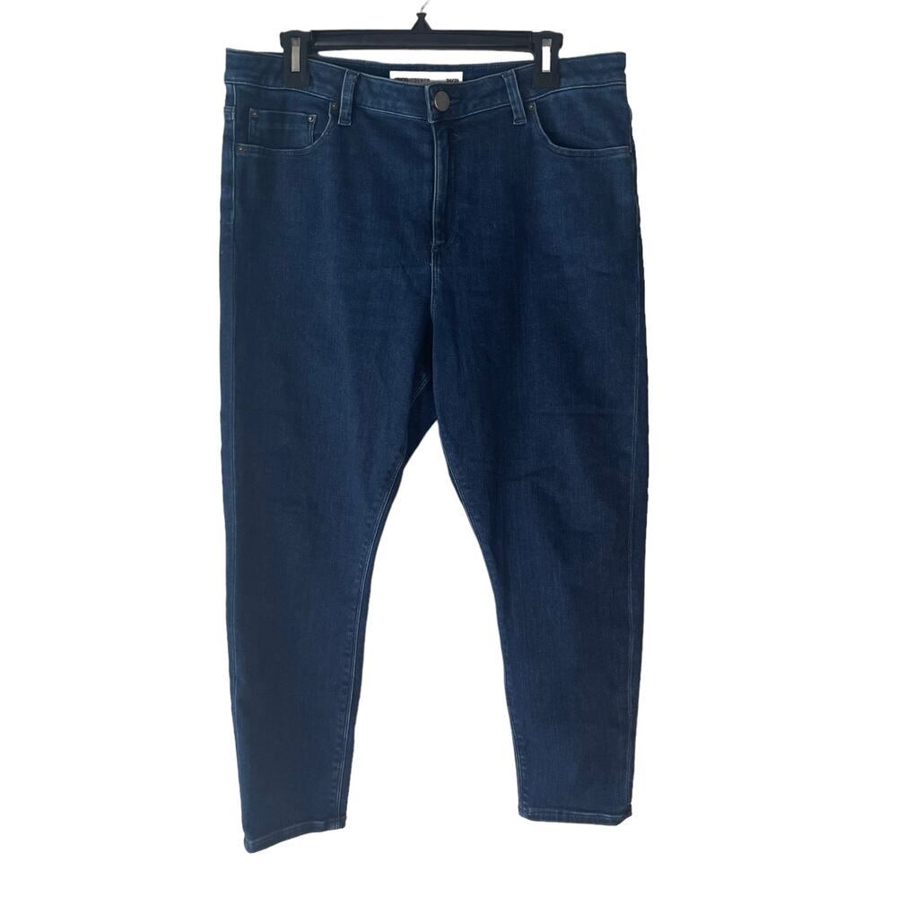 ASOS Denim Women's Plus Size 34/28 High Rise‎ Dark Wash Cropped Jeans